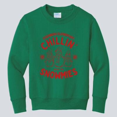 Youth Crewneck - Winter Holidays - Chillin' - Red Thumbnail