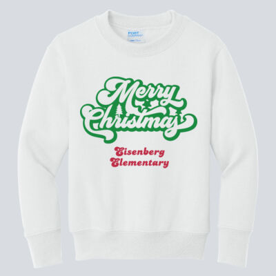 Youth Crewneck - Winter Holidays - Merry Christmas - Green & Red Thumbnail