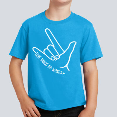 Youth T-Shirt - Autism Awareness - Love Needs No Words Thumbnail