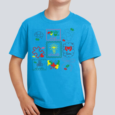 Youth T-Shirt - Autism Awareness - Be Kind Collage Thumbnail